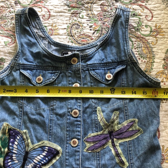 Adorable denim romper with patches - Picture 6 of 7